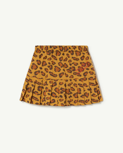 The Animals Observatory Bird Kids Skirt - Yellow Leopard