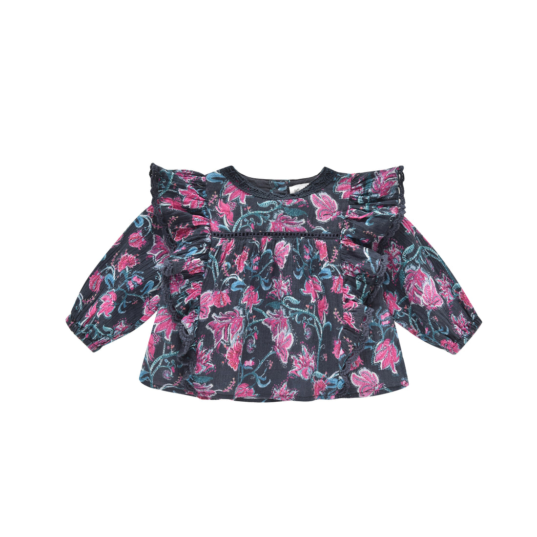 Louise Misha Blouse Celia - Charcoal Wild Flowers