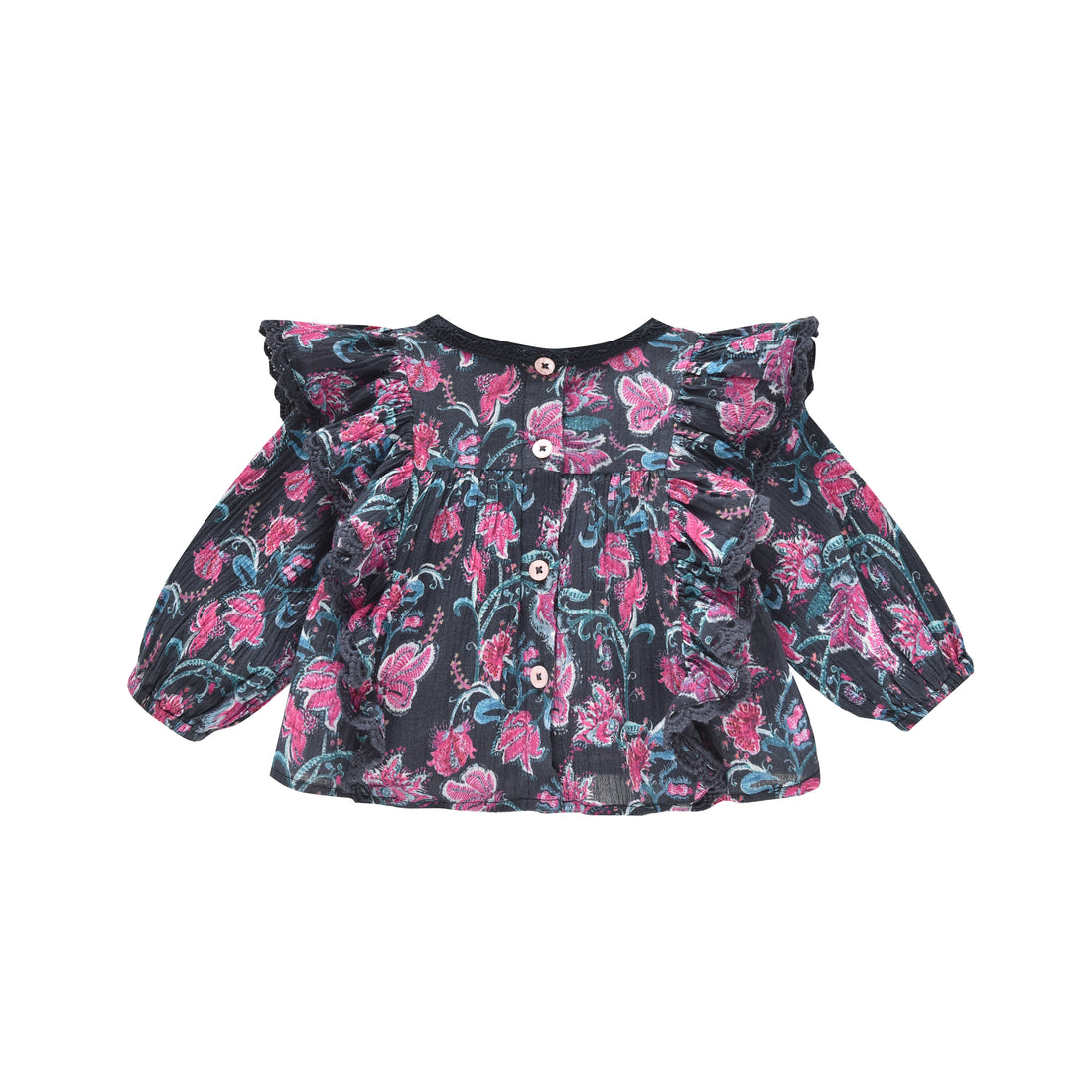 Louise Misha Blouse Celia - Charcoal Wild Flowers