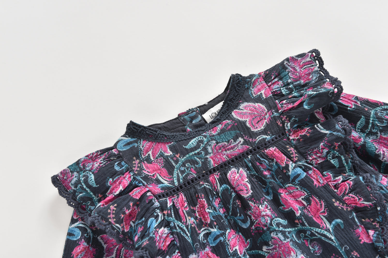 Louise Misha Blouse Celia - Charcoal Wild Flowers