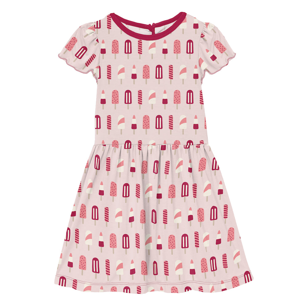 Kickee Pants Print Flutter Sleeve Twirl Dress - Macaroon Popsicles