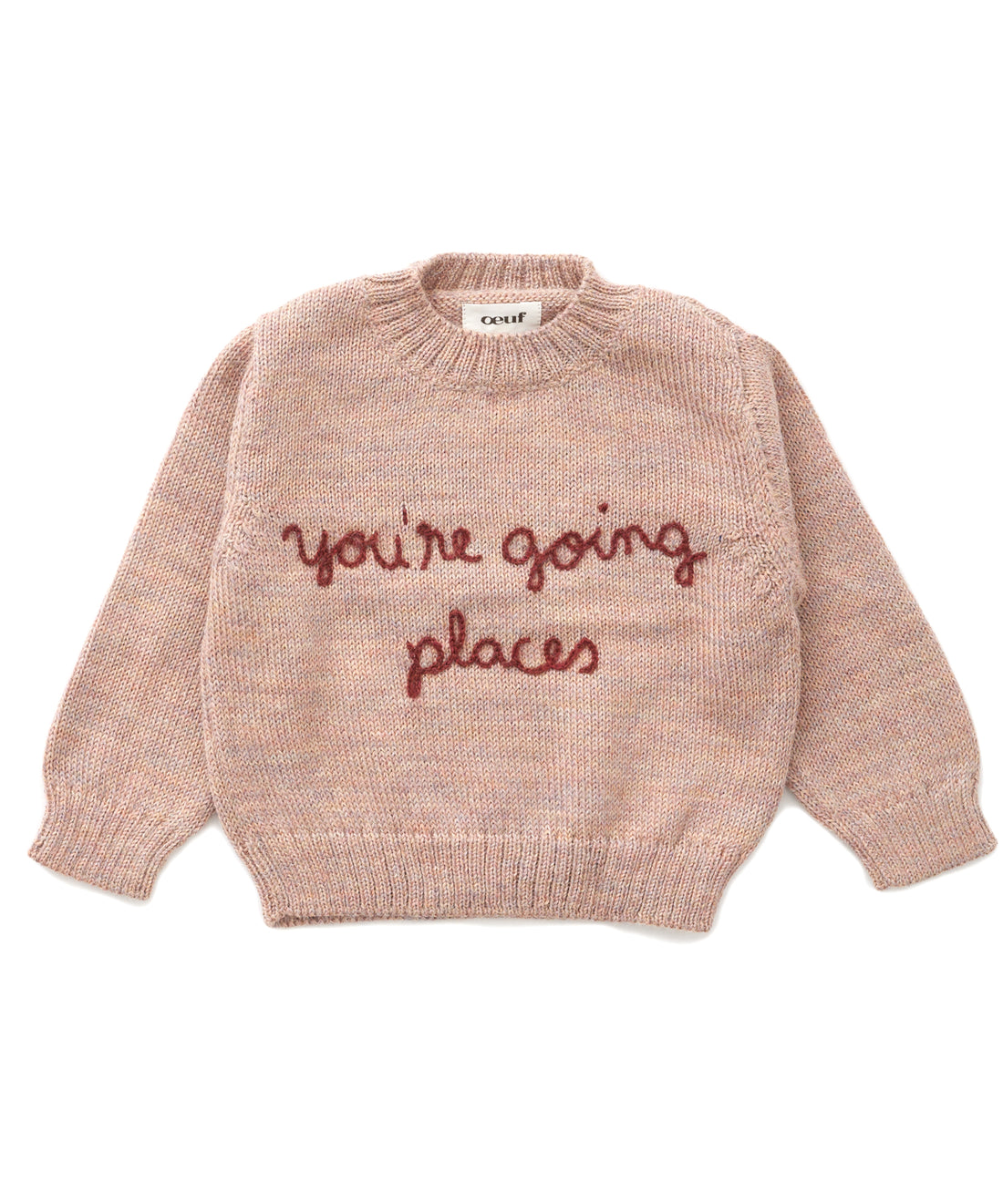 Oeuf Text Sweater - Funfetti