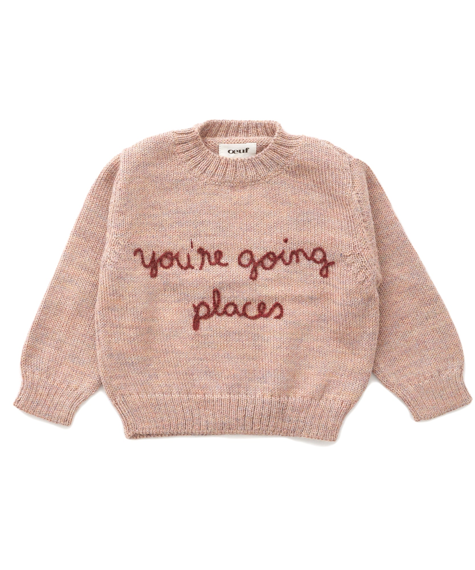 Oeuf Text Sweater - Funfetti