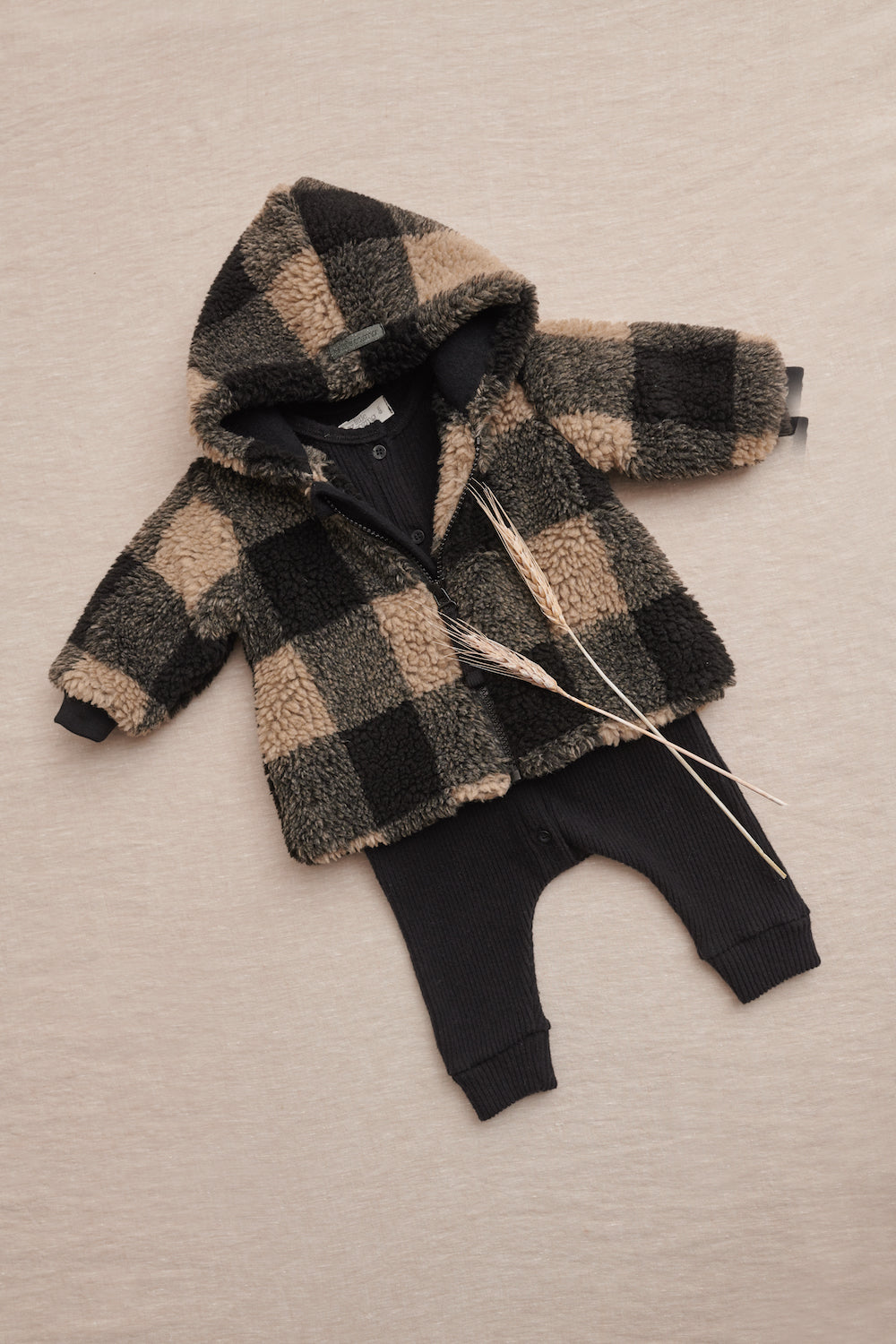 My Little Cozmo Haven Plaid Sherpa Baby Coat - Multi