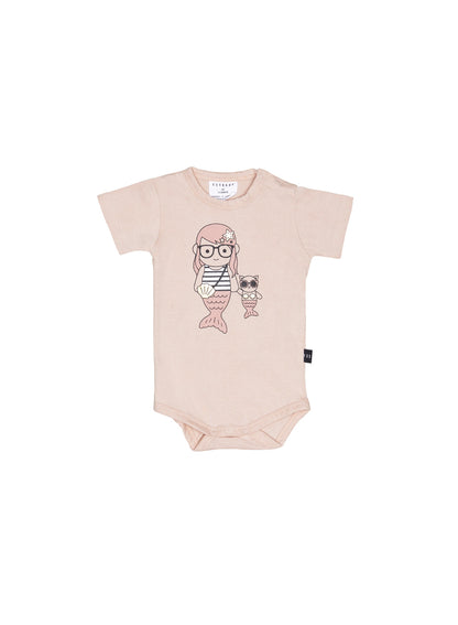 Huxbaby Mermaid Onesie - Rose