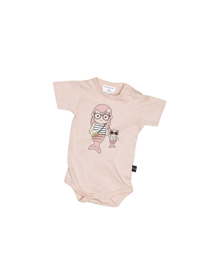 Huxbaby Mermaid Onesie - Rose