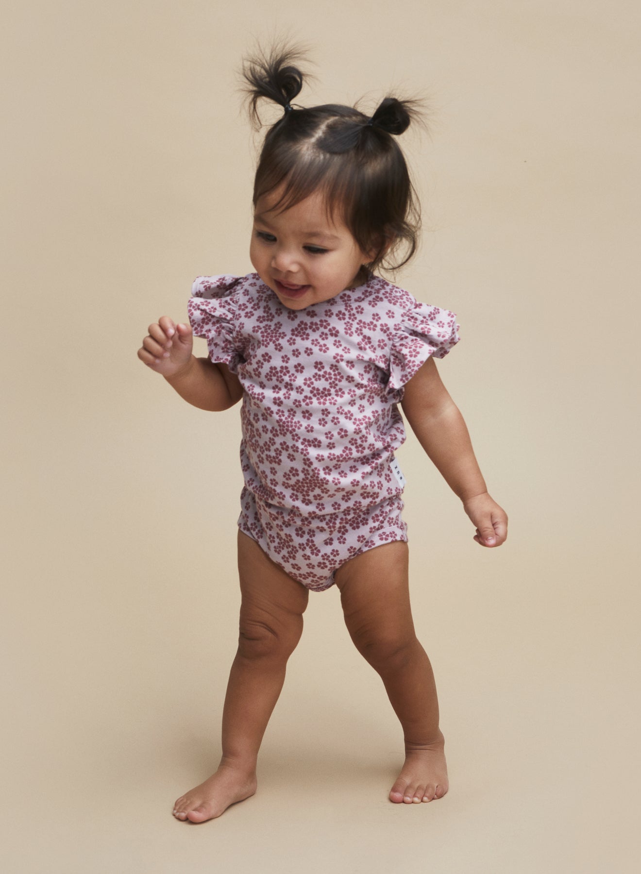 Huxbaby Floral Frill Onesie - Lilac