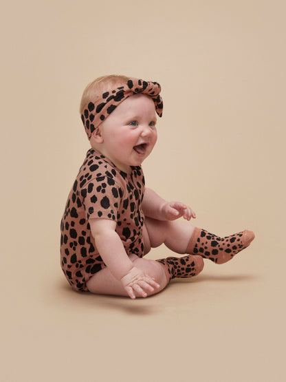 Huxbaby 2 Pack Socks - Terracotta Stripe/Ocelot