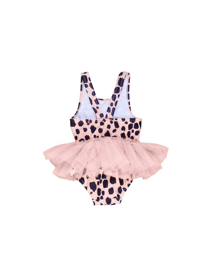 Huxbaby Ocelot Ballet Swimsuit - Bright Rose