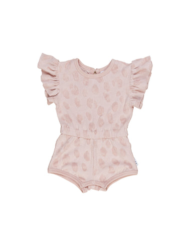 Huxbaby Animal Short Frill Playsuit - Rose