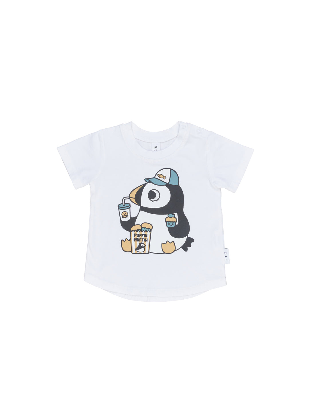 Huxbaby Puffin Muffin T-Shirt - White