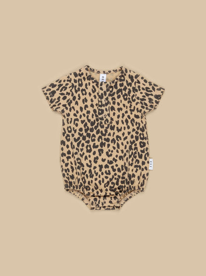 Huxbaby Leopard Bubble Onesie - Honeycomb