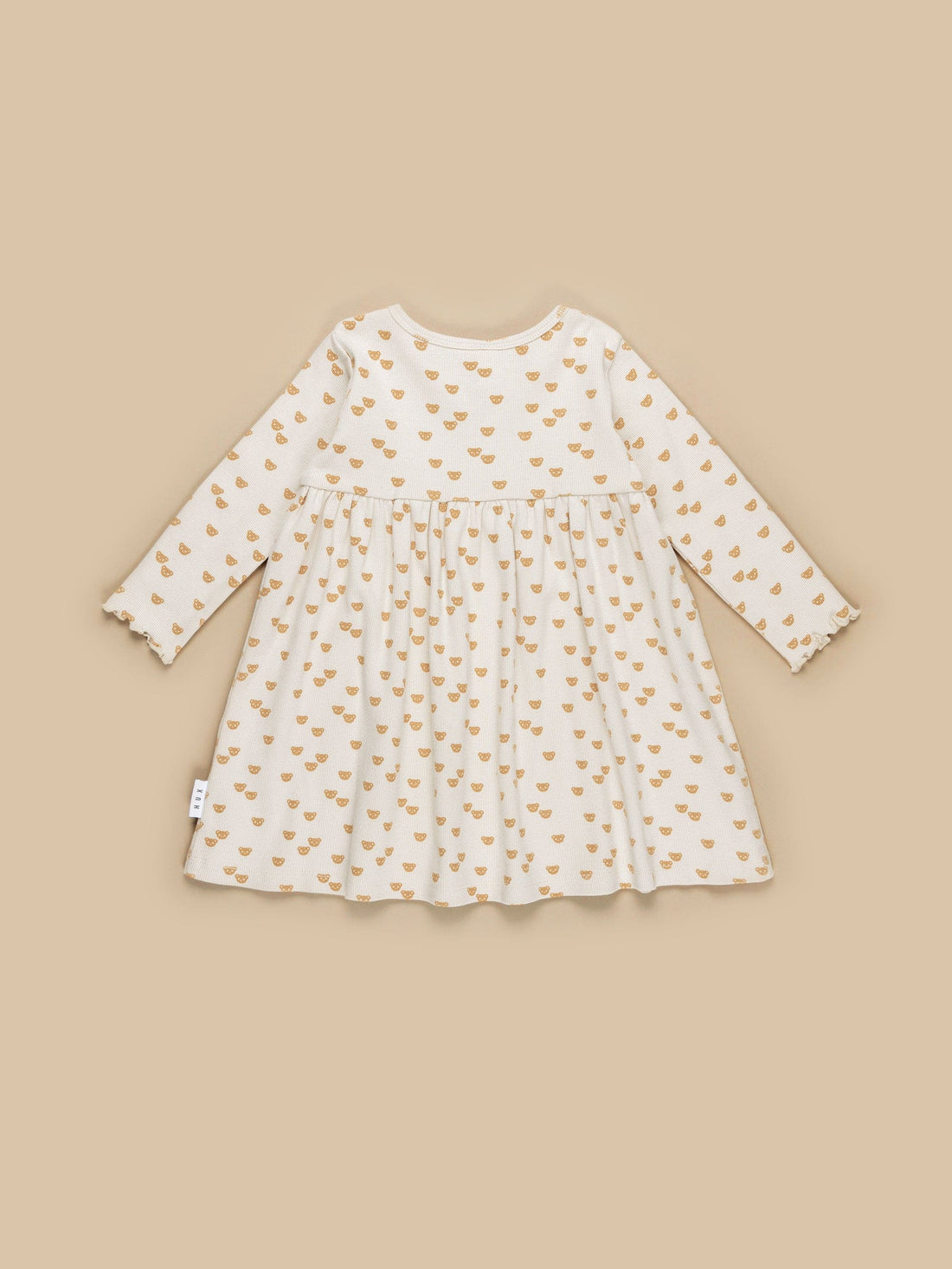 Huxbaby Beary Cute Rib Dress - Almond