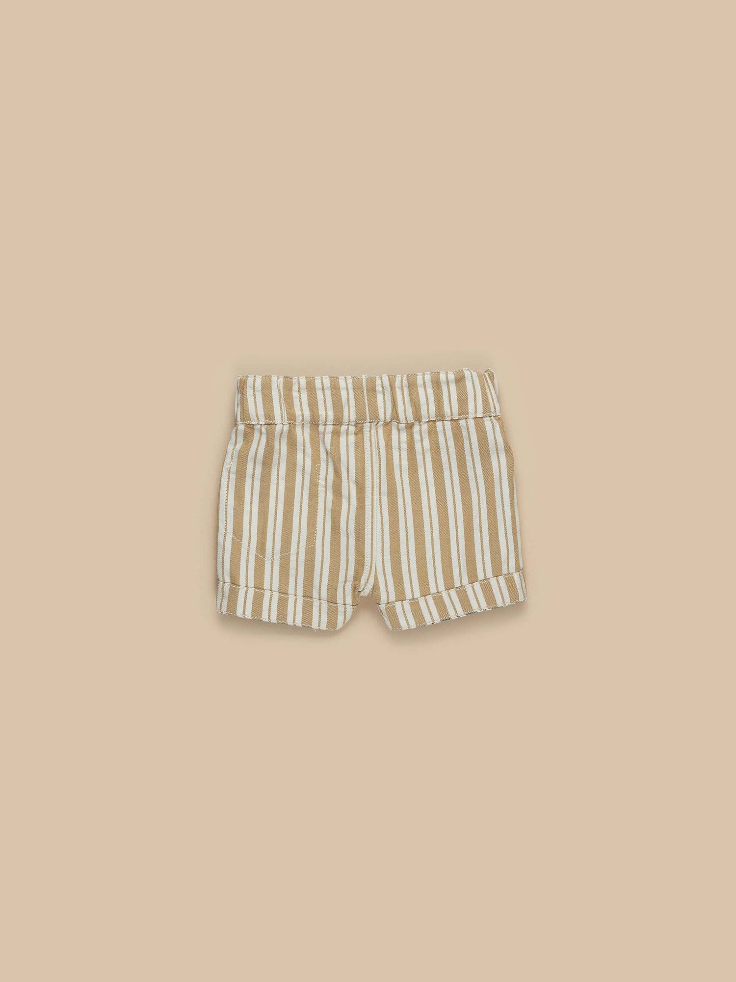 Huxbaby Stripe Reversible Short - Light Spruce + Amber Stripe