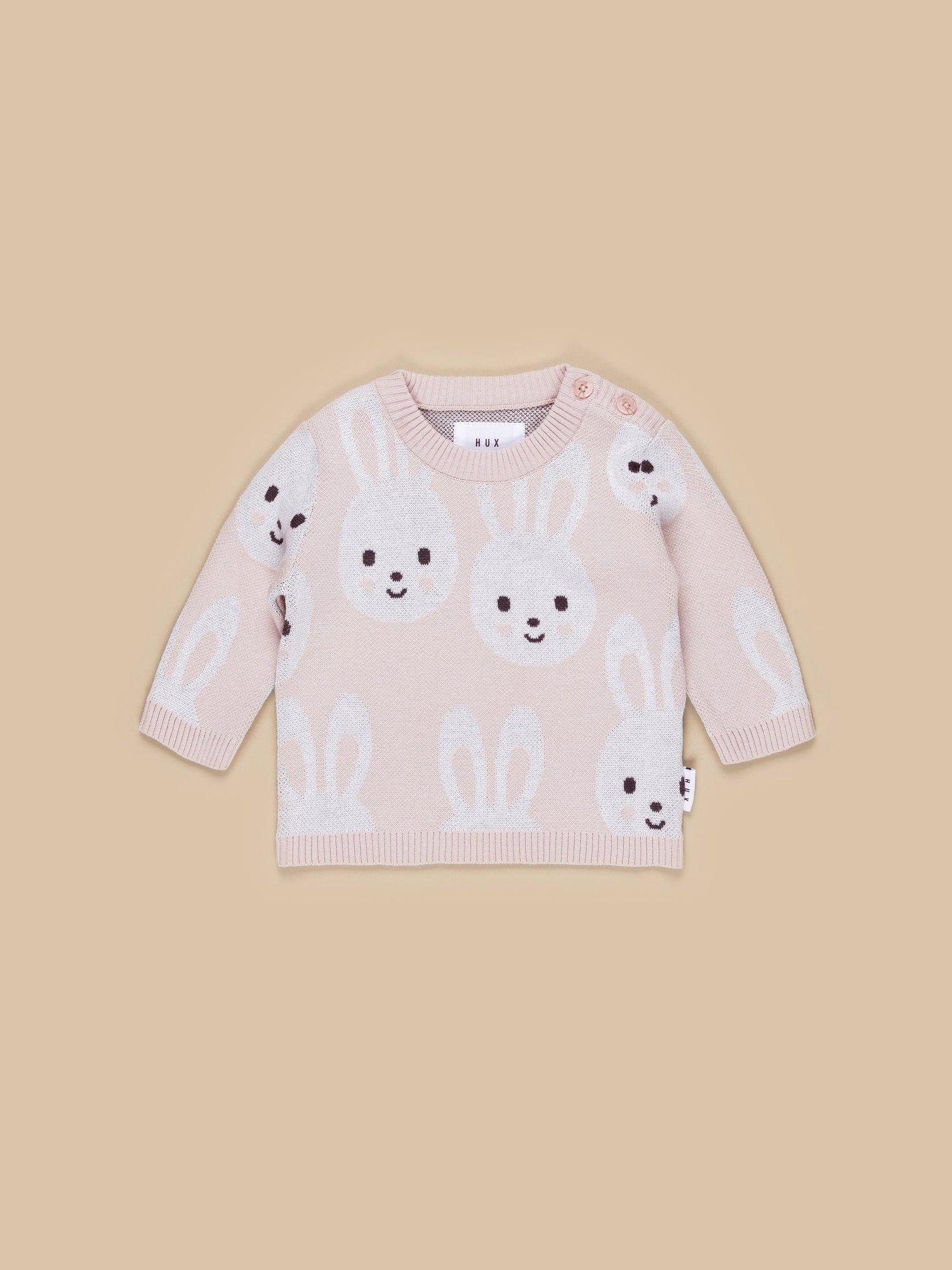 Huxbaby Bunny Knit Jumper - Rose