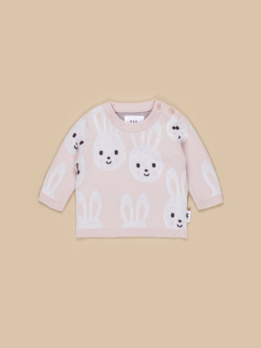 Huxbaby Bunny Knit Jumper - Rose