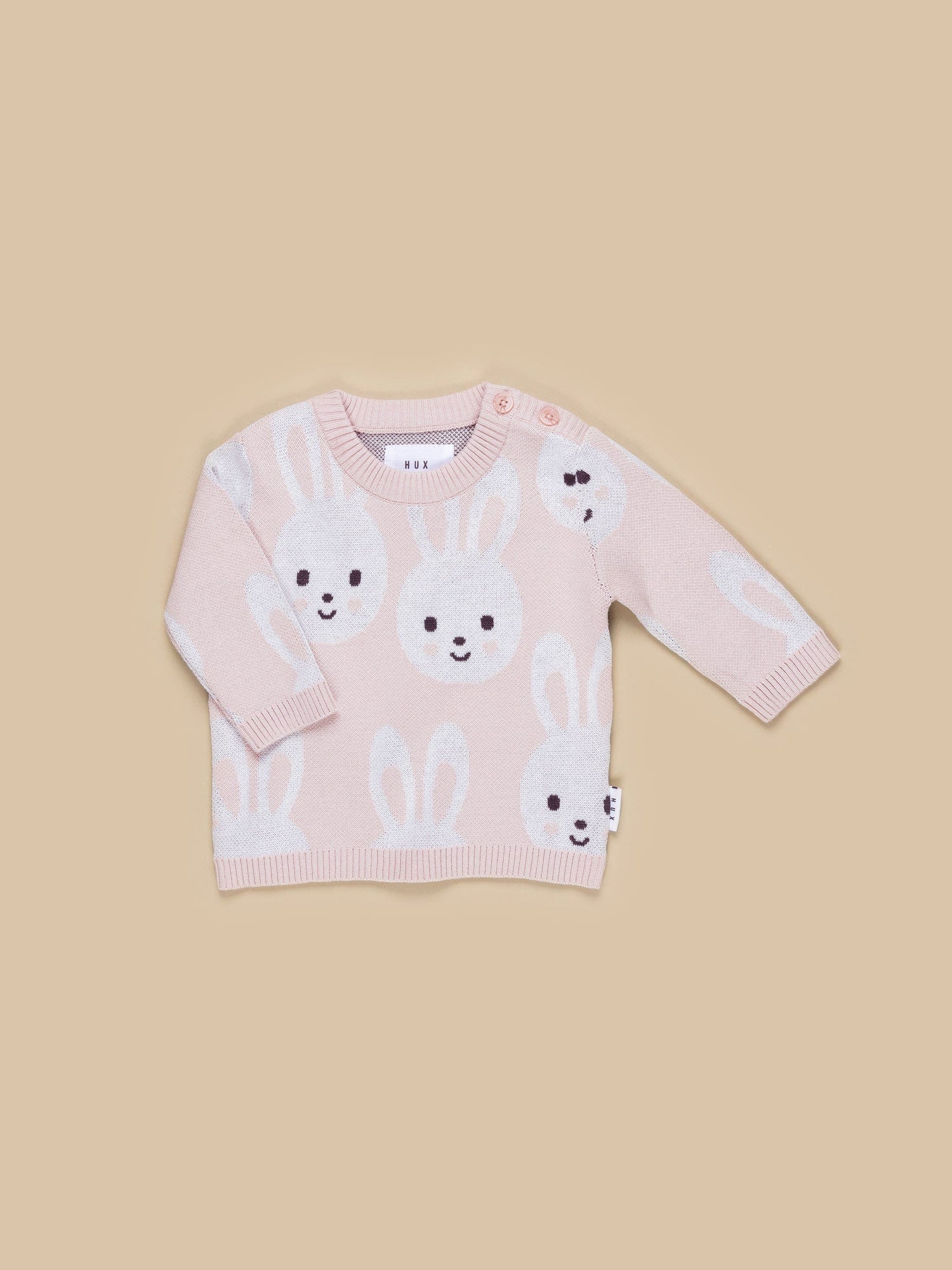 Huxbaby Bunny Knit Jumper - Rose