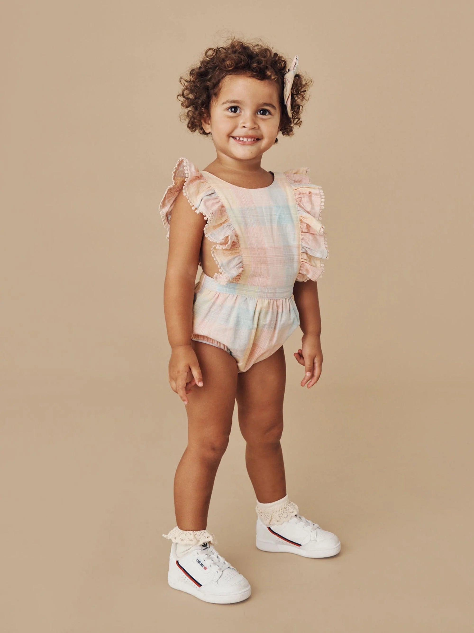 Huxbaby Ruffle Playsuit - Rainbow