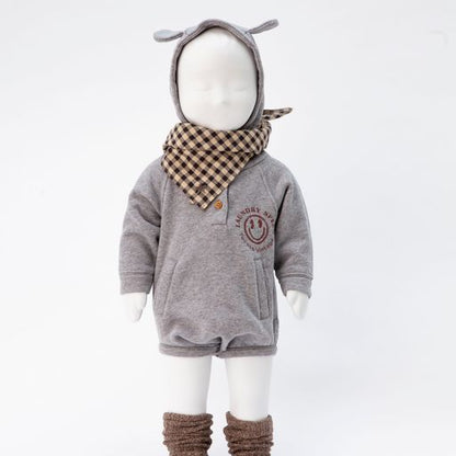 Tocoto Vintage Plush Body with Ears &amp; Hood - Grey