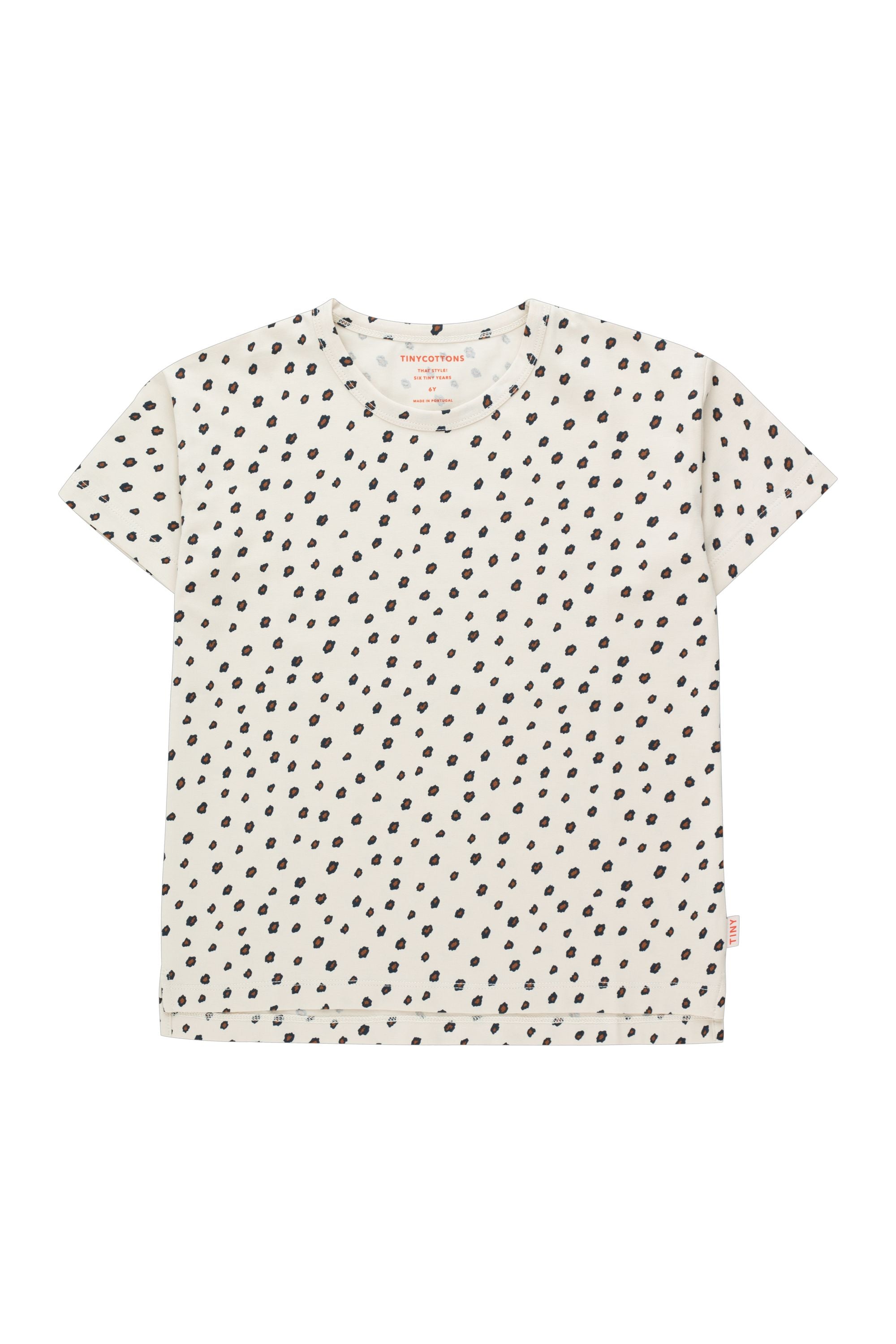 Tiny Cottons Animal Print Tee - Sandstone/Chestnut