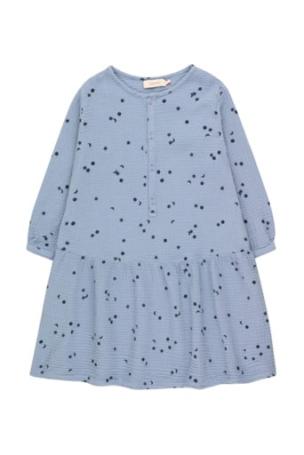 Tiny Cottons Sky Relaxed Dress - Milky Sky/Deep Blue