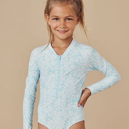 Huxbaby Daisy Zip Rashsuit - Swim Daisy Print