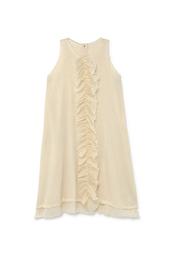 Little Creative Factory Muslin Ruffle Dress - Cream