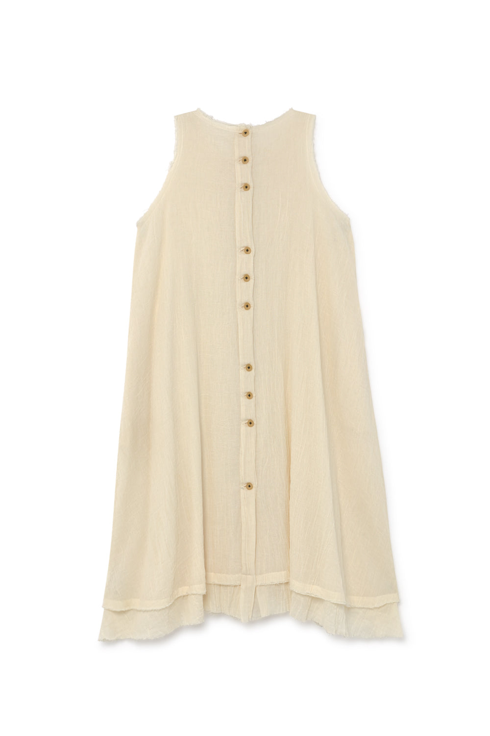 Little Creative Factory Muslin Ruffle Dress - Cream