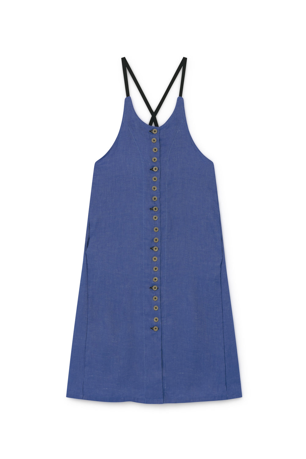 Little Creative Factory Soft Denim Apron Dress - Blue