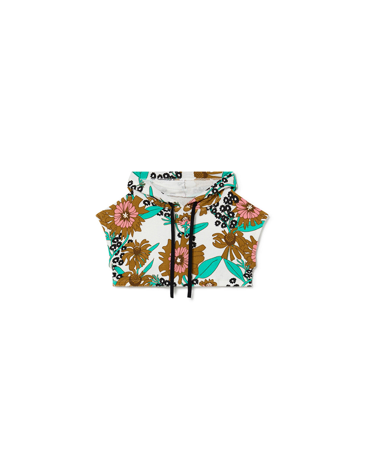 Little Creative Factory Hawaii Terry Crop Top - Flower Print