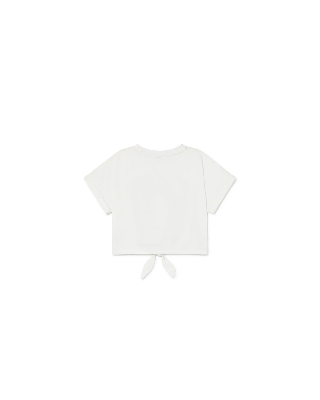 Little Creative Factory Soft Rainbow Crop T-Shirt - White