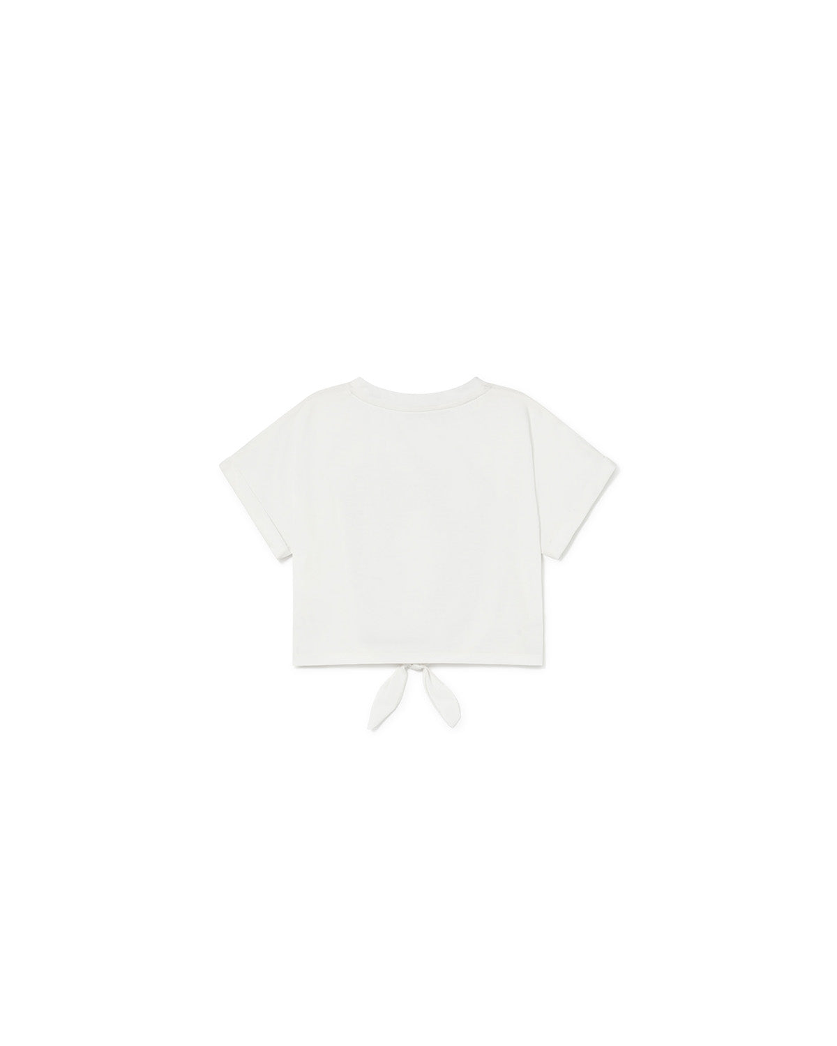 Little Creative Factory Soft Rainbow Crop T-Shirt - White