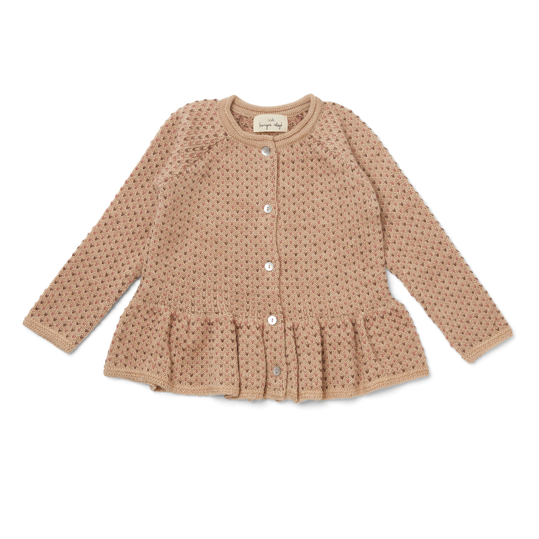 Konges Sløjd Miro Frill Cardigan - Off White Burlwood Dots