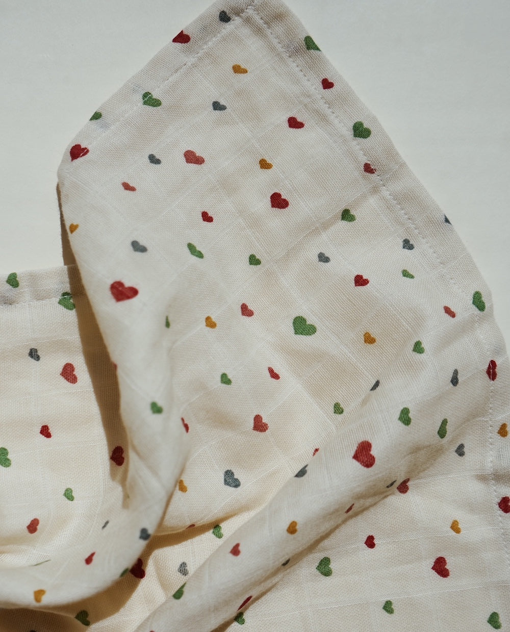 Konges Sløjd 3 Pack Muslin Cloth GOTS - Multi Hearts