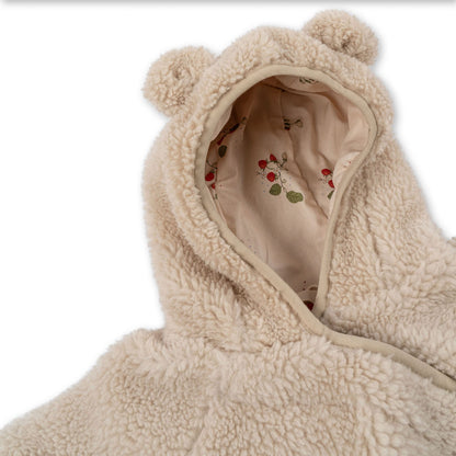 Konges Sløjd Grizz Teddy Onesie - Cream Off White