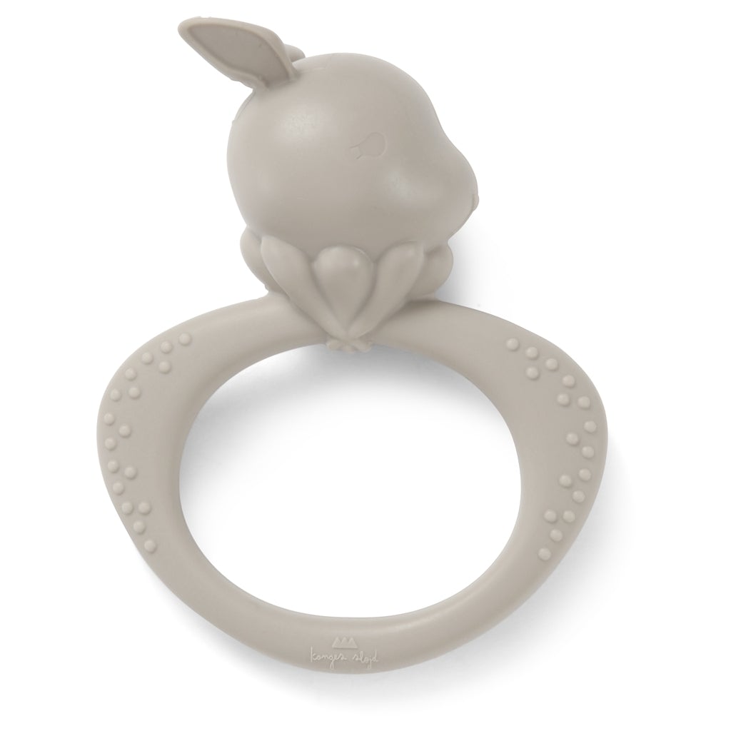 Konges Sløjd Silicone Toys Rabbit - Warm Grey