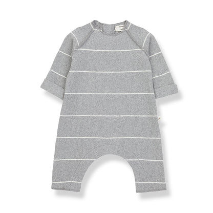 1 + in the Family Laurent Newborn Jumpsuit - Grey