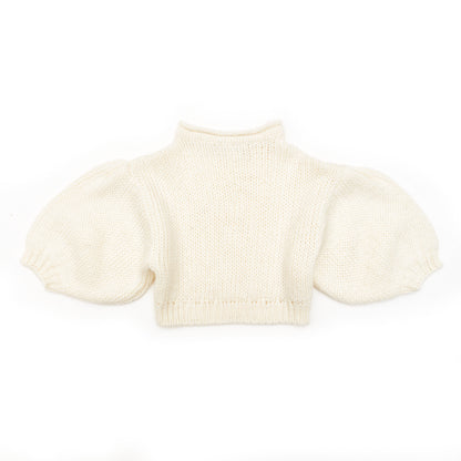 Little Creative Factory Tricot Balloon Jumper - Ivory