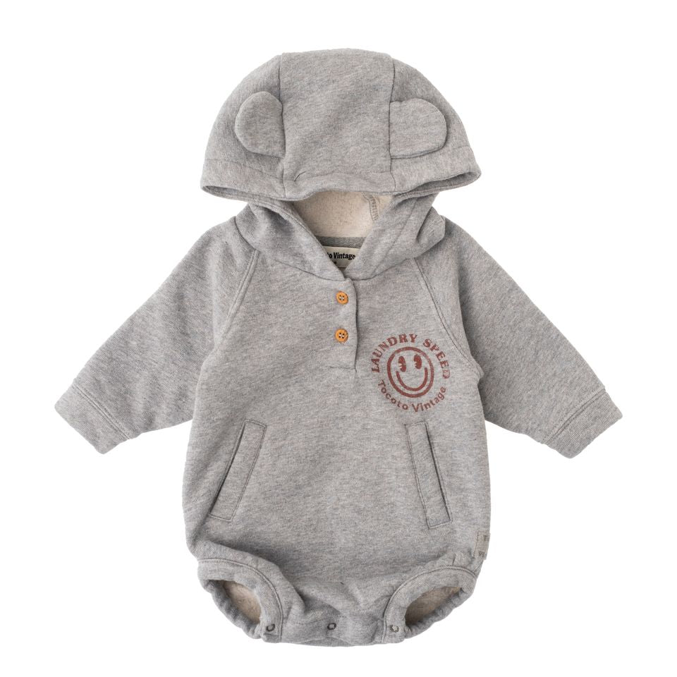 Tocoto Vintage Plush Body with Ears &amp; Hood - Grey