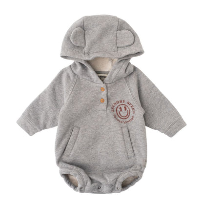 Tocoto Vintage Plush Body with Ears &amp; Hood - Grey