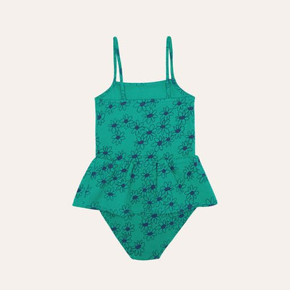 The Campamento Daisies Romper - Green