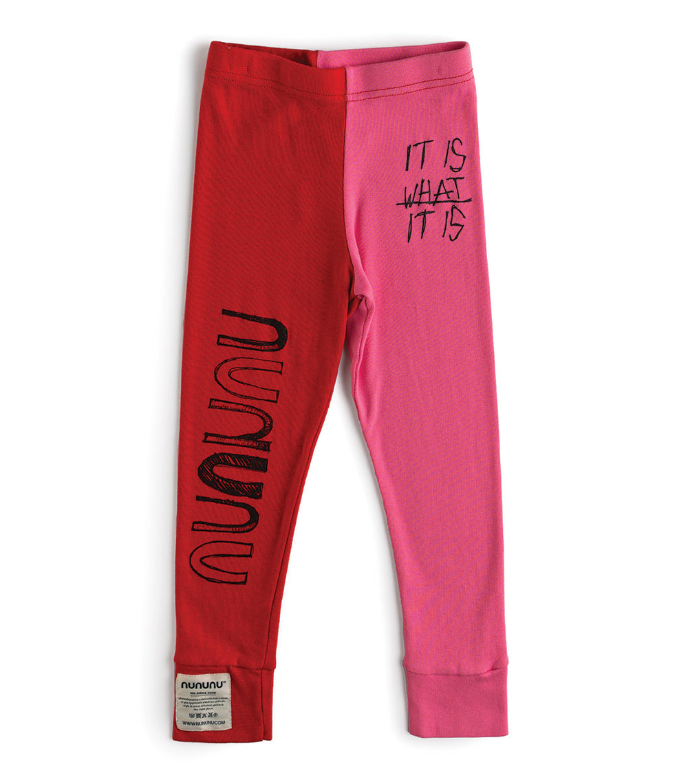 Nununu It Is What It Is Duo Leggings - Hot Pink/Red