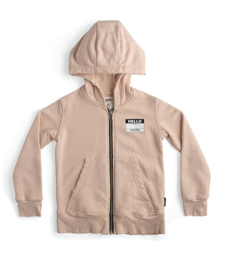 Nununu Kangaroo Zip Hoodie - Nude