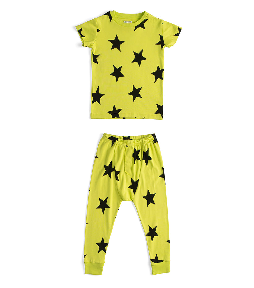 Nununu Stars Lounge Set - Hot Yellow