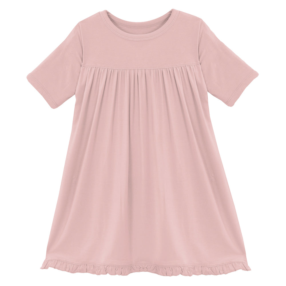 Kickee Pants Classic Short sleeve Swing Dress - Baby Rose