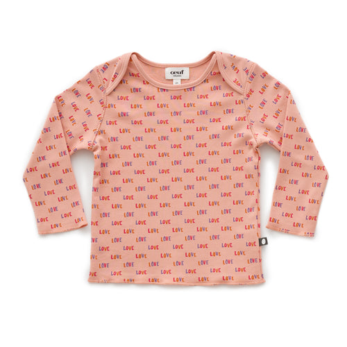 Oeuf Long Sleeve Tee Baby - Peony Love