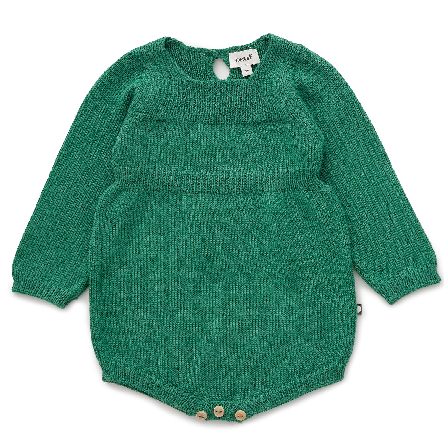 Oeuf Knit Romper - Grass Green