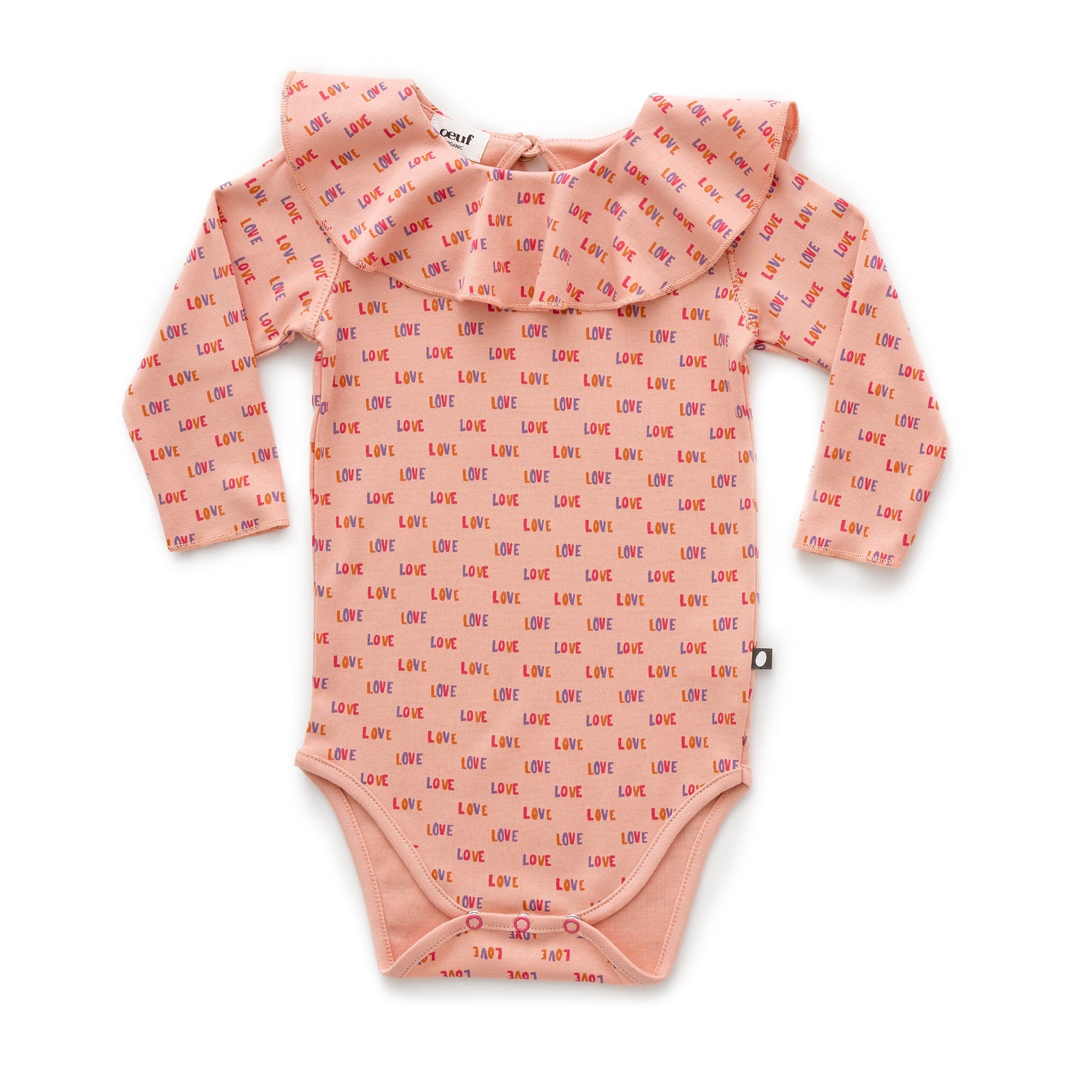 Oeuf Ruffle Collar Onesie - Peony Love