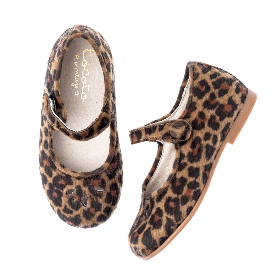 Tocoto Vintage Animal Print Mary Jane Shoes - Brown