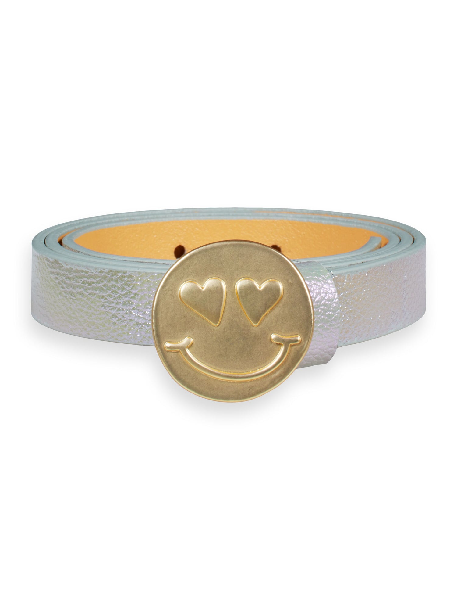 Scotch &amp; Soda Girls Metallic Belt - Smiley Buckle